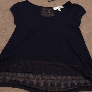 Lace short sleeve shirt